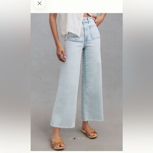 Good American good waist palazzo cropped jeans